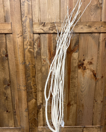 3 WHITE BRANCHES WRAPPED WITH SILVER WIRE