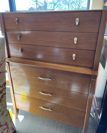 DREXEL MCM CHEST OF DRAWERS W/6 DRAWERS SILVER HARDWARE