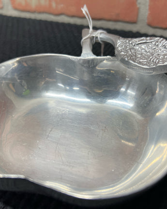 PIER ONE IMPORTS PEWTER APPLE DISH