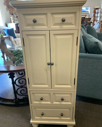 PIER 1 JEWELRY ARMOIRE WITH MIRROR VELVET LINED DRAWERS