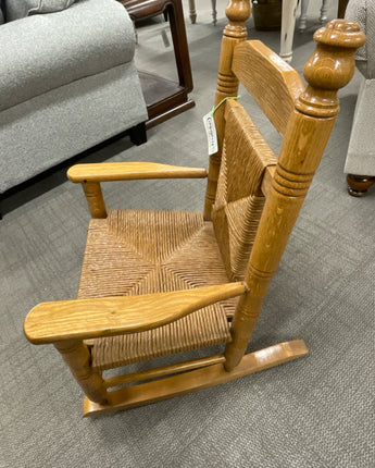 CHILDS ROCKING CHAIR, WOOD CANE