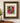GREEN & GOLD FRAME, WHITE MAT, ABSTRACT SHAPES
