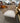 BEIGE CANED ACCENT CHAIR W/CUSHION SEAT