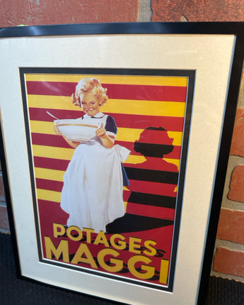 PORTAGES MAGGI LITTLE GIRL W/MIXING BOWL & WHITE APRON