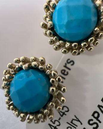 EARRINGS KATE SPADE TURQUOISE & SILVER STUDS