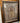 BROWN & BRASS WIDE FRAME W/ROPING ENCASED CROSS BEHIND GLASS