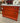 WOOD DRESSER, PAINTED RED w/ MARBLE TOP, 3 DRAWERS