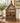 LARGE BAMBOO & WICKER BIRD CAGE WITH ARCHED DOOR & PEAKED ROOF