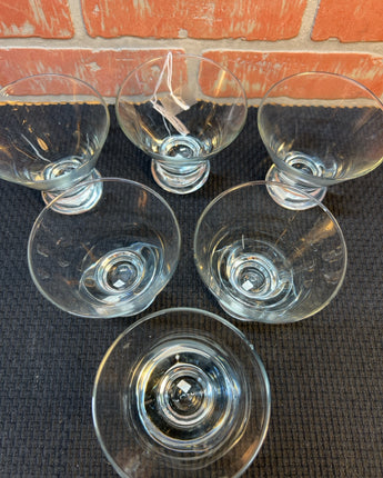 VINTAGE LOWBALL COSMO COCKTAIL GLASSES 4"X4"X4"