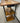 END TABLE LAMP COMBO 2 FAUX WOOD SHELVES BLACK BASE TAN SHADE 60" H x 14" L