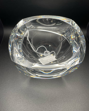 ORREFORS SWEDISH CRYSTAL OCTAGON SHAPE WIDE SURROUNDING RIM