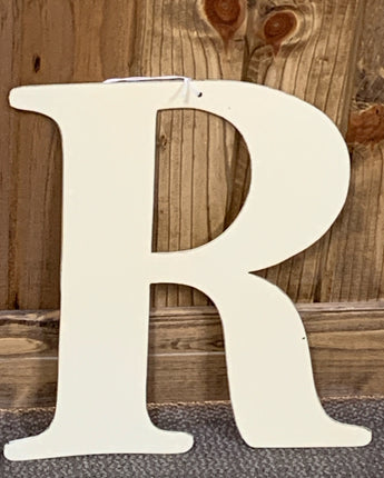 CREAM METAL LETTER "R"