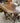 VINTAGE DARK WOOD OVAL SIDE TABLE