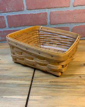 BASKET HIGH LOW BROWN WITH PLASTIC LINER