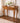 LIGHT WOOD TABLE WITH QUEEN ANNE LEGS AND PAINTED REMOVABLE TRAY TOP