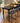 BLACK COUNTER HEIGHT TABLE, TURNED LEGS