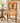VINTAGE BIRD'S EYE MAPLE WOOD AND TIGER MAPLE WOOD WITH CANE SEAT, SHAPED BACK A