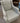 GRAY AND WHITE DIAMOND PATTERN UPHOLSTERED SWIVEL CHAIR