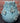 CERAMIC AQUA BLUE VASE W/3 D FLOWERS
