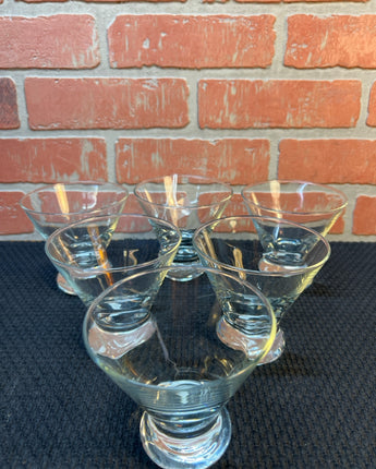 VINTAGE LOWBALL COSMO COCKTAIL GLASSES 4"X4"X4"