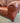 BROWN LEATHER LOVE SEAT