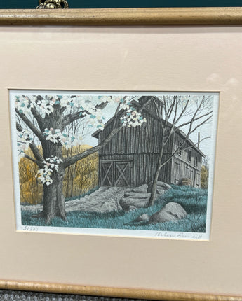 HELEN RUNDELL "AUTUMN DAYS" SIGNED LITHOGRAPH W/CERTIFICATE OF AUTHENTICITY