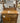 ANTIQUE OAK, 1 DRAWER, 2 DOORS, TOWEL RACK
