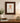 MINTED ART DARK WOOD FRAME, PRINT OF CHAIR TOP ORANGE AWNING STRIPES