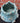 CERAMIC AQUA BLUE VASE W/3 D FLOWERS