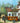 DUMONT ORIGINAL OIL PAINTING OF A VILLAGE WIDE WOOD FRAME "VINSETLIY" SIGN