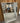 WIDE FRAMED MIRROR WITH BEVEL GLASS AND HOB NAIL DESIGN