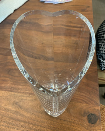 ORREFORS CRYSTAL HEART VASE