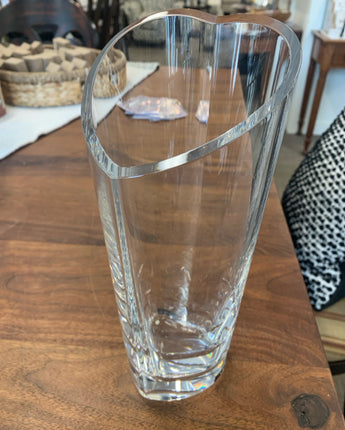 ORREFORS CRYSTAL HEART VASE