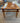 LANE, MCM, CHERRY WOOD COFFEE TABLE w/ INLAY, GOLD DETAIL ON LEGS