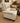 CREAM LEATHER RECLINER WITH NAIL HEAD TRIM