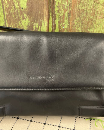 KENNETH COLE SOFT BLACK RECTANGLE HANDBAG