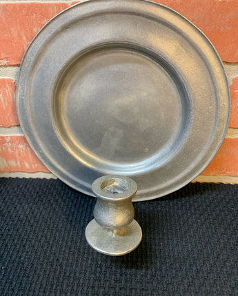 VINTAGE PEWTER ROUND SCONCE 8"X5"X8"