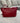 COACH RED LEATHER, ZIPPER CLOSURE, SPLIT STRAP