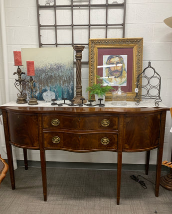 SIDE BOARD SOLID WOOD 2 DRAWERS 2 DOORS CHERRY STAIN