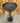 SALTORO SHERPI GRAY METAL TABLE FLUTE GEOMETRIC BASE ROUND TOP