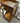 BROWN WOOD SIDE TABLE W/1 DRAWER, 1 BOTTOM SHELF, BLACK METAL HARDWARE