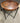 ARHAUS, ROUND TABLE, SOLID WOOD w/ METAL BASE