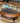 OVAL CHERRY WOOD W/GLASS TOP, METAL ORNATE LEGS