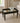 JOHN RICHARD BLACK AND GOLD MIRRORED TRAY TABLE WITH CUT OUT HANDLES