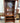 DARK CHERRY WOOD LIGHTED CURIO W/2 GLASS DOORS & 2 BOTTOM DOORS