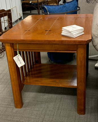 OAK, MISSION STYLE, END TABLE