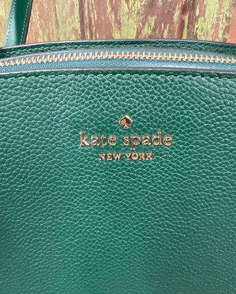 KATE SPADE MONET FOREST GREEN LEATHER HANDBAG