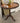 PIE CRUST ROUND END TABLE, MAHOGANY WOOD, w/ PEDESTAL, 3 LEGS
