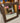 LARGE SQUARE BRONZE METAL FRAME WITH BEVEL MIRROR