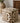 POUF SURYA GREEK KEY GEOMETRIC PATTERN CREAM & BROWN 20" X 20"